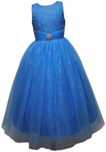 GIRLS DRESSY DRESS (0515584) TURQ